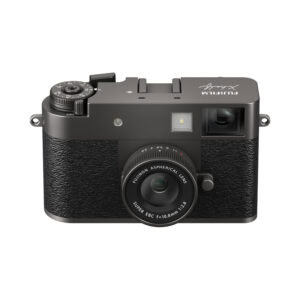Fujifilm X-HF1 Kamera in Anthrazit, kompakt und modern.